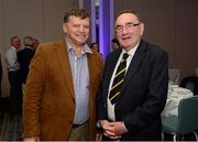 21 September 2013; Former Galway manager John O'Mahoney, left, and Hugh O'Flaherty in attendance at the inaugural GPA Former Players Network event. Hilton DoubleTree, Ballsbridge, Dublin. Photo by Sportsfile