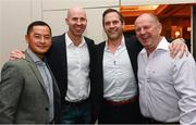 21 September 2013; In attendance at the inaugural GPA Former Players Network event are, from left, former Dublin footballers Jason Sherlock and Brian Stynes, with Mark O'Connor and Richard Coffey. Hilton DoubleTree, Ballsbridge, Dublin. Photo by Sportsfile