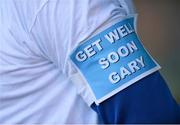 21 September 2013; A general view of armbands worn by players before the game to raise awareness of male cancer following Drogheda United's Gary O'Neill being diagnosed with testicular cancer. EA Sports Cup Final, Shamrock Rovers v Drogheda United, Tallaght Stadium, Tallaght, Co. Dublin. Photo by Sportsfile