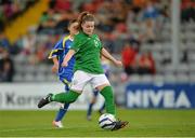 21 September 2013; Clare Shine, Republic of Ireland, scores her side's first goal against Kazakhstan. UEFA Women’s U19 First Qualifying Round, Group 2, Republic of Ireland v Kazakhstan, Dalymount Park, Dublin. Picture credit: Matt Browne / SPORTSFILE