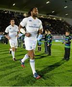 20 September 2013; Lote Tuqiri, Leinster, runs onto the pitch for his Leinster debut. Celtic League 2013/14, Round 3, Glasgow Warriors v Leinster. Scotstoun Stadium, Glasgow, Scotland. Picture credit: Stephen McCarthy / SPORTSFILE
