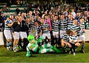 21 September 2013; The Shamrock Rovers team celebrate with the cup after the game. EA Sports Cup Final, Shamrock Rovers v Drogheda United, Tallaght Stadium, Tallaght, Co. Dublin. Photo by Sportsfile