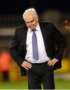 21 September 2013; Drogheda United manager Mick Cooke towards the end of the game. EA Sports Cup Final, Shamrock Rovers v Drogheda United, Tallaght Stadium, Tallaght, Co. Dublin. Photo by Sportsfile