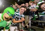 21 September 2013; Ronan Finn, Shamrock Rovers, celebrates with the cup after the game. EA Sports Cup Final, Shamrock Rovers v Drogheda United, Tallaght Stadium, Tallaght, Co. Dublin. Photo by Sportsfile