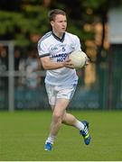 21 September 2013; Eunan Doherty, Naomh Conaill, Donegal, in action against Gary O'Neill, St, Galls, Antrim, during the quarter-final at the 2013 FBD 7s at Kilmacud Crokes GAA Club. The competition, now in its 41st year, attracted top club teams from all over Ireland and provided a day of fantastic football for GAA fans. Kilmacud Crokes GAA Club, Stillorgan, Co. Dublin. Picture credit: Barry Cregg / SPORTSFILE