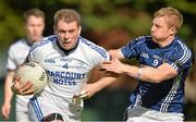 21 September 2013; Dermot Molloy, Naomh Conaill, Donegal, in action against Gary O'Neill, St, Galls, Antrim, during the quarter-final at the 2013 FBD 7s at Kilmacud Crokes GAA Club. The competition, now in its 41st year, attracted top club teams from all over Ireland and provided a day of fantastic football for GAA fans. Kilmacud Crokes GAA Club, Stillorgan, Co. Dublin. Picture credit: Barry Cregg / SPORTSFILE