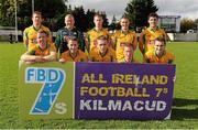 21 September 2013; The Corofin, Galway, team during the 2013 FBD 7s at Kilmacud Crokes GAA Club. The competition, now in its 41st year, attracted top club teams from all over Ireland and provided a day of fantastic football for GAA fans. Kilmacud Crokes GAA Club, Stillorgan, Co. Dublin. Picture credit: Barry Cregg / SPORTSFILE