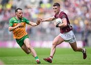 14 July 2024; Séan Mulkerrin of Galway in action against Aaron Doherty of Donegal during the GAA Football All-Ireland Senior Championship semi-final match between Donegal and Galway at Croke Park in Dublin. Photo by Seb Daly/Sportsfile