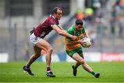 14 July 2024; Ryan McHugh of Donegal in action against John Maher of Galway during the GAA Football All-Ireland Senior Championship semi-final match between Donegal and Galway at Croke Park in Dublin. Photo by Seb Daly/Sportsfile