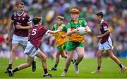 14 July 2024; Hugh Gormley, St Malachy's PS, Ballygawley, Tyrone, representing Donegal during the GAA INTO Cumann na mBunscol Respect Exhibition Go Games at the GAA Football All-Ireland Senior Championship semi-final match between Donegal and Galway at Croke Park in Dublin. Photo by David Fitzgerald/Sportsfile