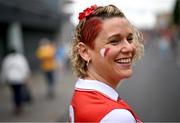 21 July 2024; Cork supporter Eilish Farrell from Passage West, Cork, before the GAA Hurling All-Ireland Senior Championship Final between Clare and Cork at Croke Park in Dublin. Photo by David Fitzgerald/Sportsfile