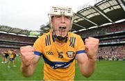 21 July 2024; Cian Galvin of Clare celebrates after his side's victory in the GAA Hurling All-Ireland Senior Championship Final between Clare and Cork at Croke Park in Dublin. Photo by Sam Barnes/Sportsfile