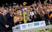 21 July 2024; Clare captain Tony Kelly lifts the Liam MacCarthy cup after his side's victory in the GAA Hurling All-Ireland Senior Championship Final match between Clare and Cork at Croke Park in Dublin. Photo by Ray McManus/Sportsfile