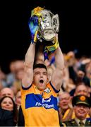 21 July 2024; Tony Kelly of Clare lifts the Liam MacCarthy cup following victory in the GAA Hurling All-Ireland Senior Championship Final between Clare and Cork at Croke Park in Dublin. Photo by Stephen McCarthy/Sportsfile