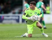 21 July 2024; Bray Wanderers goalkeeper Jimmy Corcoran during the Sports Direct Men’s FAI Cup second round match between Bray Wanderers and Shelbourne at Carlisle Grounds in Bray, Wicklow. Photo by Thomas Flinkow/Sportsfile