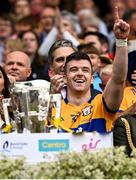 21 July 2024; Clare captain Tony Kelly and the Liam MacCarthy Cup after his side's victory in the GAA Hurling All-Ireland Senior Championship Final match between Clare and Cork at Croke Park in Dublin. Photo by Seb Daly/Sportsfile