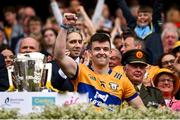 21 July 2024; Clare captain Tony Kelly and the Liam MacCarthy Cup after his side's victory in the GAA Hurling All-Ireland Senior Championship Final match between Clare and Cork at Croke Park in Dublin. Photo by Seb Daly/Sportsfile