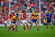 21 July 2024; Riain Casey, Our Lady of Mercy NS, Stradbally, Waterford, representing Cork during the GAA INTO Cumann na mBunscol Respect Exhibition Go Games at the GAA Hurling All-Ireland Senior Championship final between Clare and Cork at Croke Park in Dublin. Photo by Ray McManus/Sportsfile