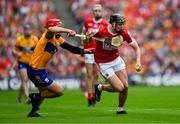 21 July 2024; Darragh Fitzgibbon of Cork is tackled by John Conlon of Clare during the GAA Hurling All-Ireland Senior Championship Final between Clare and Cork at Croke Park in Dublin. Photo by Ray McManus/Sportsfile
