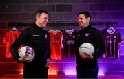 23 July 2024; Former inter-county footballers Justin McNulty of Armagh, left, and Paul Clancy of Galway, pictured today for AIB, who have brought back the AIB Volunteer VIP competition for the second year in a row, offering lucky winners the chance to win a money can’t buy experience on the morning of the GAA All-Ireland Senior football Final, as well as tickets to the match. Entry to the AIB Volunteer VIP competition is open now and will close at midnight on July 25th. To enter, visit www.aibvolunteervip.com. Photo by Harry Murphy/Sportsfile