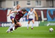 24 July 2024; Emma Duffy of Galway United in action against Grace Fitzpatrick-Ryan of Wexford during the Avenir Sports All-Island Cup semi-final match between Galway United and Wexford at Eamonn Deacy Park in Galway. Photo by Tom Beary/Sportsfile