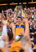 21 July 2024; Clare captain Tony Kelly lifts Liam MacCarthy cup after his side's victory in the GAA Hurling All-Ireland Senior Championship Final between Clare and Cork at Croke Park in Dublin. Photo by Sam Barnes/Sportsfile