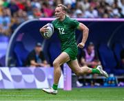 25 July 2024; Niall Comerford of Team Ireland during the Men's Rugby Sevens Pool A match between Team Ireland and Team New Zealand at the Stade de France during the 2024 Paris Summer Olympic Games in Paris, France. Photo by Brendan Moran/Sportsfile