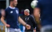 26 July 2024; Waterford manager Keith Long looks on as players warm up before SSE Airtricity Men's Premier Division match between Drogheda United and Waterford at Weavers Park in Drogheda, Louth. Photo by Shauna Clinton/Sportsfile