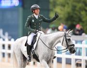 27 July 2024; Austin O'Connor of Team Ireland riding Colorado Blue during the eventing individual dressage at the Château de Versailles during the 2024 Paris Summer Olympic Games in Paris, France. Photo by Stephen McCarthy/Sportsfile