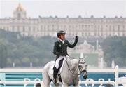 27 July 2024; Austin O'Connor of Team Ireland riding Colorado Blue during the eventing individual dressage at the Château de Versailles during the 2024 Paris Summer Olympic Games in Paris, France. Photo by Stephen McCarthy/Sportsfile