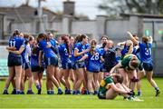 27 July 2024; Cavan players celebrate at the final whistle during the ZuCar All-Ireland Ladies Football U-18 Championship A final match between Cavan and Kerry at O’Connor Park in Tullamore, Offaly. Photo by Michael P Ryan/Sportsfile