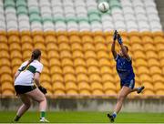 27 July 2024; Alex Peters of Cavan scores a point during the ZuCar All-Ireland Ladies Football U-18 Championship A final match between Cavan and Kerry at O’Connor Park in Tullamore, Offaly. Photo by Michael P Ryan/Sportsfile