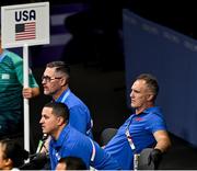 28 July 2024; Team USA boxing coach Billy Walsh watches on during the men's 51kg preliminary round of 32 bout between Roscoe Hill of Team USA and Omid Ahmadisafa of Olympic Refugee Team at the North Paris Arena during the 2024 Paris Summer Olympic Games in Paris, France. Photo by David Fitzgerald/Sportsfile