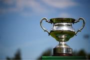 28 July 2024; A general view of the cup before the FAI Women's Amateur Cup Final 2024 match between Whitehall Rangers and Terenure Rangers at UCD Bowl in Dublin. Photo by Michael P Ryan/Sportsfile