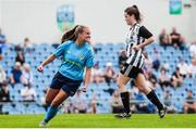 28 July 2024; Caroline Healy of Terenure Rangers celebrates after scoring her side's second goal during the FAI Women's Amateur Cup Final 2024 match between Whitehall Rangers and Terenure Rangers at UCD Bowl in Dublin. Photo by Michael P Ryan/Sportsfile