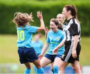 28 July 2024; Caroline Healy of Terenure Rangers, 10, celebrates after scoring her side's second goal during the FAI Women's Amateur Cup Final 2024 match between Whitehall Rangers and Terenure Rangers at UCD Bowl in Dublin. Photo by Michael P Ryan/Sportsfile