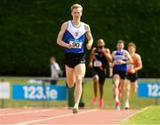 28 July 2024; Peter Kilgannon from Ratoath AC on his way to winning the Premier Men's 800m during the 123.ie National Track and Field League Final at Tullamore Harriers Athletics Club in Offaly. Photo by Matt Browne/Sportsfile