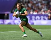 28 July 2024; Béibhinn Parsons of Team Ireland during the Women's Rugby Sevens Pool B match between Team Ireland and Team Great Britain at the Stade de France during the 2024 Paris Summer Olympic Games in Paris, France. Photo by Stephen McCarthy/Sportsfile
