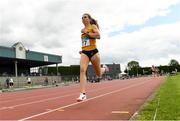 28 July 2024; Louise Shanahan from Leevale AC on her way to winning the Premier Women's 800m during the 123.ie National Track and Field League Final at Tullamore Harriers Athletics Club in Offaly. Photo by Matt Browne/Sportsfile