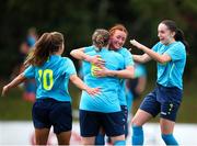 28 July 2024; Terenure Rangers players celebrate at the final whistle during the FAI Women's Amateur Cup Final 2024 match between Whitehall Rangers and Terenure Rangers at UCD Bowl in Dublin. Photo by Michael P Ryan/Sportsfile