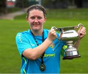 28 July 2024; Terenure Rangers captain Niamh Carroll after the FAI Women's Amateur Cup Final 2024 match between Whitehall Rangers and Terenure Rangers at UCD Bowl in Dublin. Photo by Michael P Ryan/Sportsfile