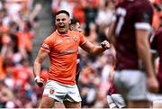 28 July 2024; Aaron McKay of Armagh celebrates scoring his side's first goal during the GAA Football All-Ireland Senior Championship Final match between Armagh and Galway at Croke Park in Dublin. Photo by Piaras Ó Mídheach/Sportsfile