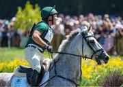 28 July 2024; Austin O’Connor of Team Ireland riding Colorado Blue during the eventing individual cross country at the Château de Versailles during the 2024 Paris Summer Olympic Games in Paris, France. Photo by Pierre Costabadie/Sportsfile