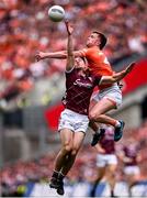 28 July 2024; Liam Silke of Galway in action against Ross McQuillan of Armagh during the GAA Football All-Ireland Senior Championship Final match between Armagh and Galway at Croke Park in Dublin. Photo by Ramsey Cardy/Sportsfile