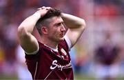 28 July 2024; Johnny Heaney of Galway reacts after his side's defeat in the GAA Football All-Ireland Senior Championship Final match between Armagh and Galway at Croke Park in Dublin. Photo by Ben McShane/Sportsfile