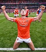 28 July 2024; Niall Grimley of Armagh celebrates after his side's victory in the GAA Football All-Ireland Senior Championship Final match between Armagh and Galway at Croke Park in Dublin. Photo by Piaras Ó Mídheach/Sportsfile