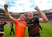 28 July 2024; Stefan Campbell of Armagh and Kieran Donaghy celebrate after the GAA Football All-Ireland Senior Championship Final match between Armagh and Galway at Croke Park in Dublin. Photo by Ray McManus/Sportsfile
