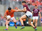 28 July 2024; Aidan Forker of Armagh in action against Shane Walsh of Galway during the GAA Football All-Ireland Senior Championship Final match between Armagh and Galway at Croke Park in Dublin. Photo by John Sheridan/Sportsfile