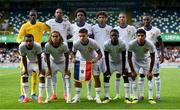 28 July 2024; France players pose for a team photograph before the UEFA European U19 Championship finals match between Spain and France at the National Football Stadium at Windsor Park, Belfast. Photo by Shauna Clinton/Sportsfile
