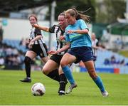 28 July 2024; Caroline Healy of Terenure Rangers in action against Jane McKevitt of Whitehall Rangers during the FAI Women's Amateur Cup Final 2024 match between Whitehall Rangers and Terenure Rangers at UCD Bowl in Dublin. Photo by Michael P Ryan/Sportsfile